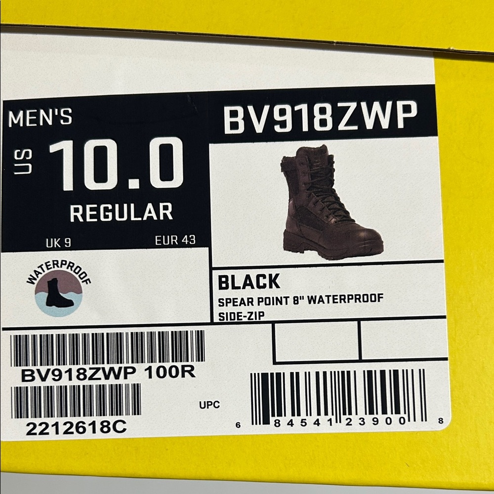 Men's Black Waterproof Side-Zip Boots